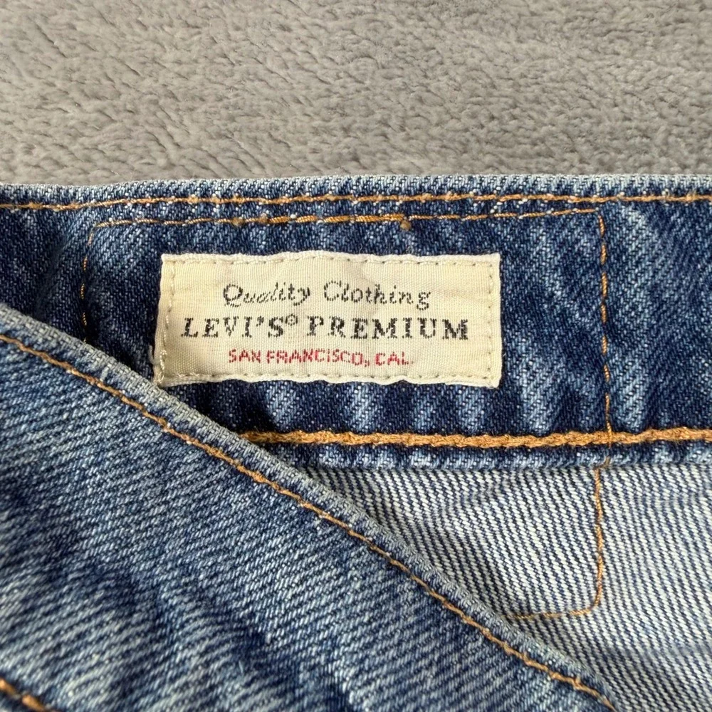 Levi's Premium 511 Slim Jeans Men's Size 29x32 Blue Distressed Denim Pants